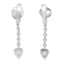 CARTIER Diamond Mon Amour Dangle Heart Earrings 18K White Gold