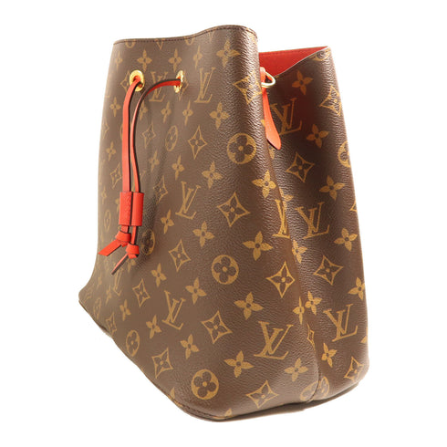 LOUIS VUITTON GHW Neo Noe MM Shoulder Handbag M44021 Monogram Coquelicot
