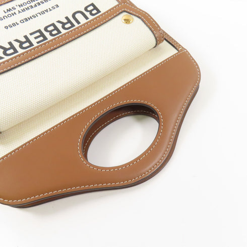 BURBERRY Mini Pocket 2 Way Shoulder Bag Canvas