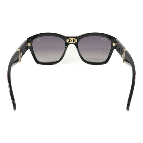 CHANEL CC Sunglasses PVC Black