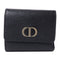 Christian Dior CD GHW Wallet Calfskin Leather Black
