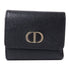 Christian Dior CD GHW Wallet Calfskin Leather Black