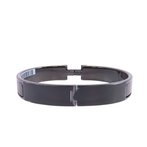 HERMES Clic HH So Black Bracelet Bangle Metal Enamel