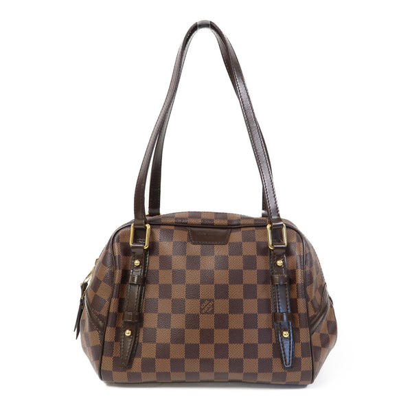 LOUIS VUITTON LV GHW Rivington Shoulder Bag N41157 Damier Ebene Brown