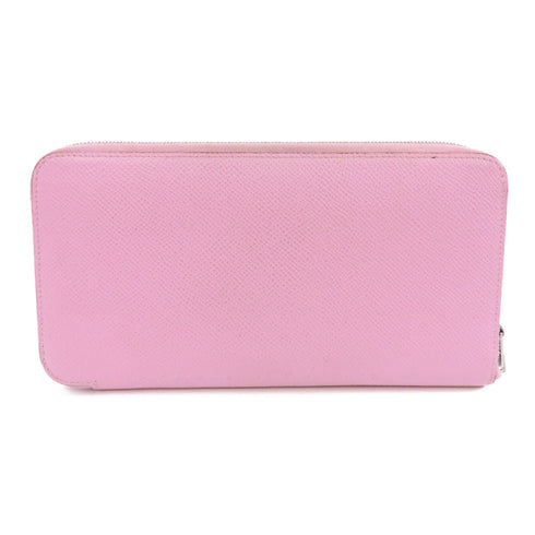 HERMES PHW Azap Long Silkin Zipped Wallet Veau Epsom Leather Pink