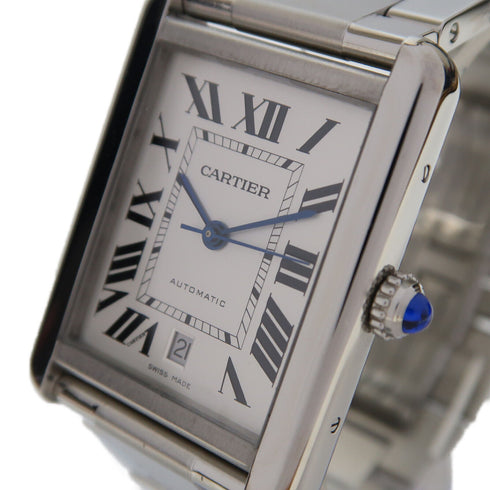CARTIER Tank Solo Automatic Watch W5200028 Stainless Steel White