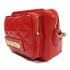 MOSCHINO Quilted GHW Shoulder Bag Coated Canvas Red