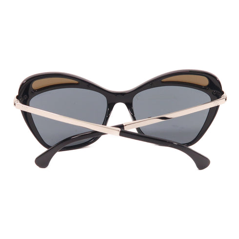 CHANEL CC Sunglasses PVC Black v1