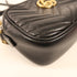GUCCI GHW GG Marmont Camera Mini Shoulder Bag 447632 Calfskin Leather Black