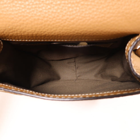 Chloe GHW Small Marcie Shoulder Bag Calfskin Leather Brown