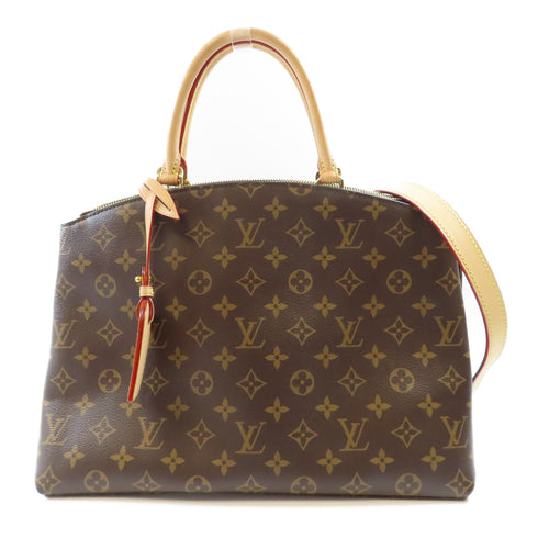 LOUIS VUITTON LV GHW Petit Palais 2 Way Shoulder Handbag Monogram Brown