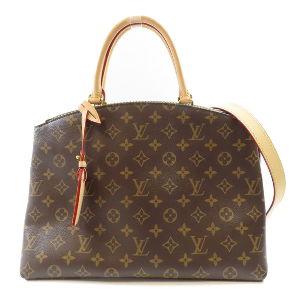 LOUIS VUITTON LV GHW Petit Palais 2 Way Shoulder Handbag Monogram Brown