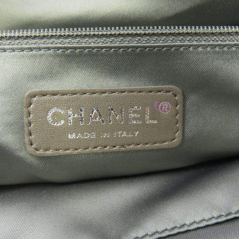 CHANEL CC GHW SHW 2.55 Chain Shoulder Tote Bag Calfskin Leather Green