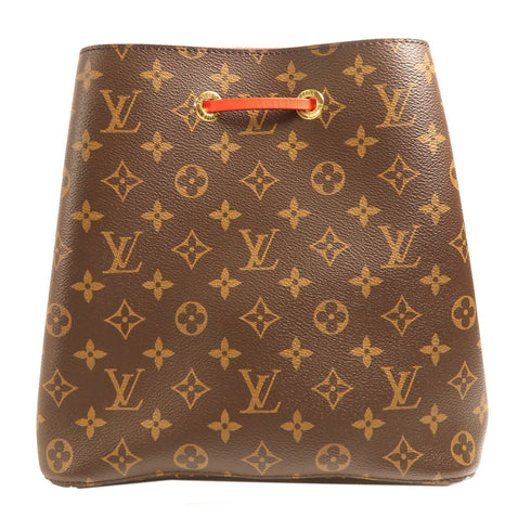 LOUIS VUITTON GHW Neo Noe MM Shoulder Handbag M44021 Monogram Coquelicot