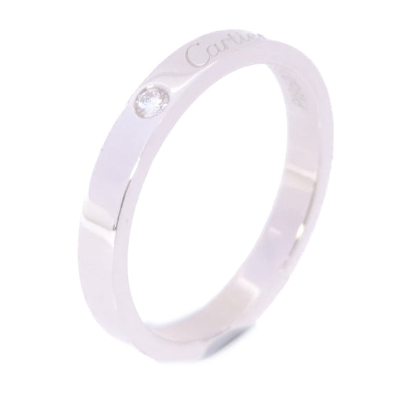 CARTIER Diamond Wedding Ring Cartier#58 US#8.5 18K White Gold