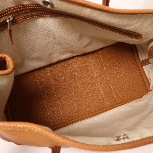 HERMES PHW Garden Party PM Tote Bag Negonda Leather Gold v1