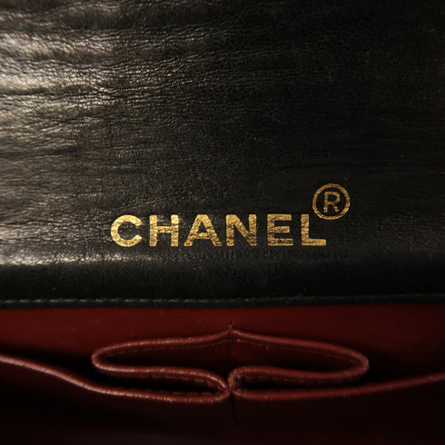 CHANEL CC GHW Vintage Chain Shoulder Bag Calfskin Leather Black