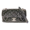 CHANEL CC SHW Chain Shoulder Bag Patent Leather Dark Green