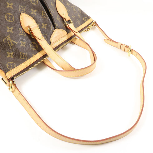 LOUIS VUITTON LV GHW Palermo PM 2 Way Shoulder Bag M40145 Monogram Brown