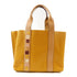 Tory Burch GHW Tote Bag Shoulder Bag Calfskin Leather Yellow
