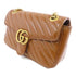 GUCCI GHW GG Marmont Chain Shoulder Bag 443497 Calfskin Leather Brown