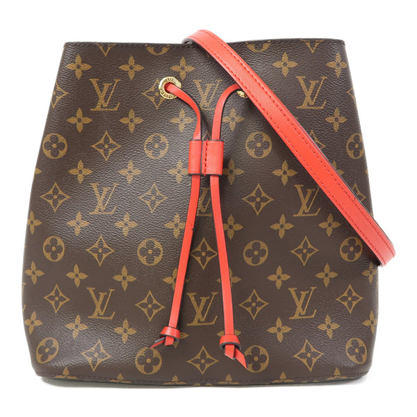 LOUIS VUITTON LV GHW Neo Noe MM Shoulder Bag M44021 Monogram Brown/Red