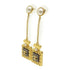 CHANEL CC Earrings Accessories A20A Metal Gold White