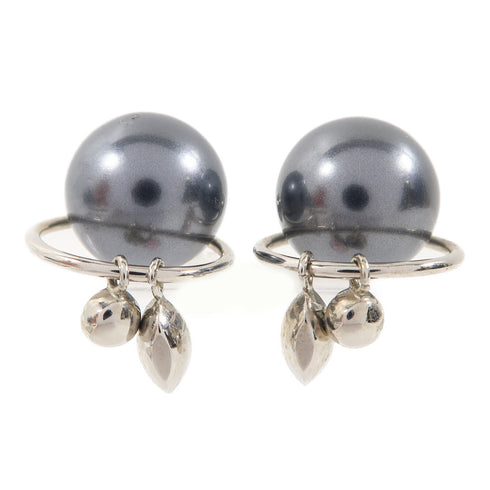 Christian Dior CD Earrings Metal/PVC Black/Silver/Pink