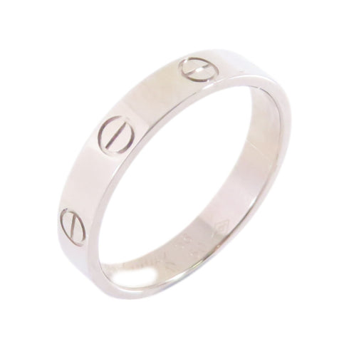 CARTIER Mini Love Ring Cartier#56 US#7.25 18K White Gold