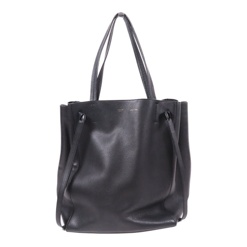 CELINE Shoulder Tote Bag Calfskin Leather Black