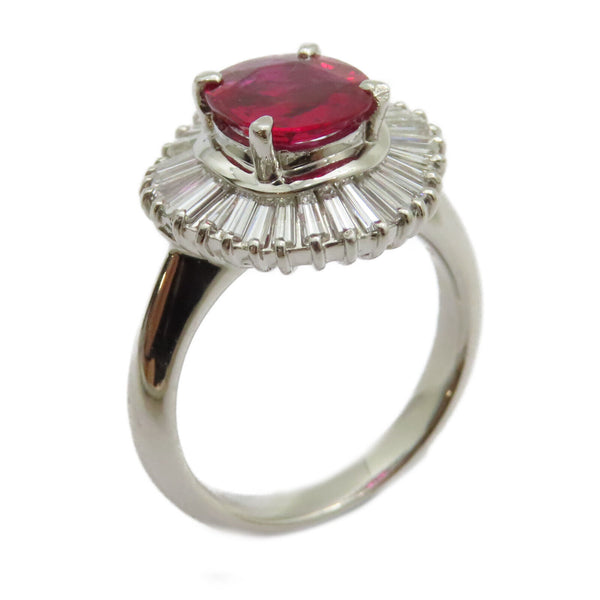 FINE JEWELRY 1.47ct Ruby 0.73ct Diamond Ring US#5.75 PT900 Platinum