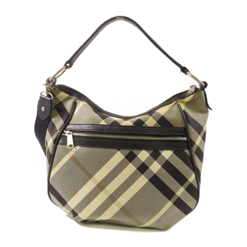 BURBERRY BLUE LABEL SHW 2 Way Shoulder Bag Canvas Beige/Black