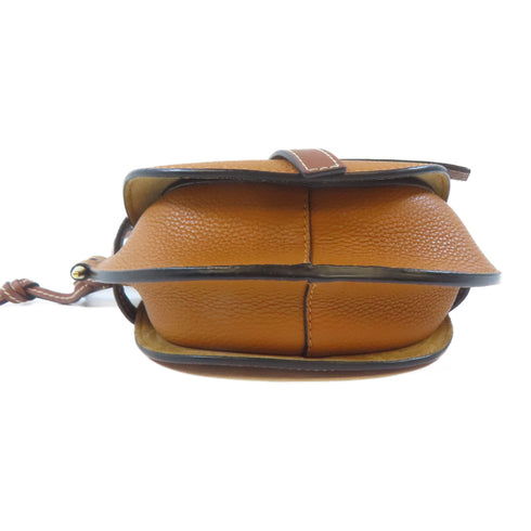 LOEWE GHW Mini Gate Shoulder Crossbody Bag Calfskin Leather Brown
