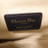 Christian Dior CD GHW Mini Saddle Handbag Canvas Navy/Beige