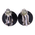 CHANEL CC Earrings Accessories PVC Metal Silver Black Pink
