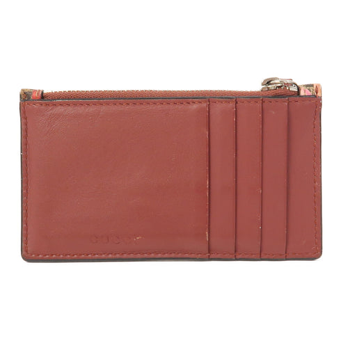 GUCCI GG SHW Card Case/Card Holder 430275 Coated Canvas Red