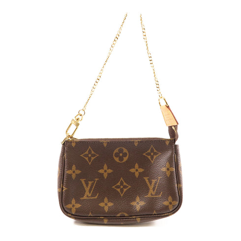 LOUIS VUITTON LV GHW Mini Pochette Accessoires Handbag M58009 Monogram Brown v4