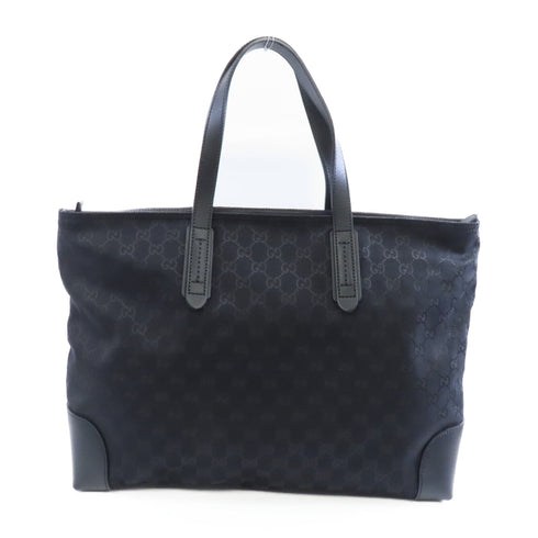 GUCCI GG SHW Shoulder Tote Bag Canvas Black