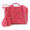 CHANEL Quilted CC GHW Vanity Case 2 Way Shoulder Handbag Caviar Leather Pink