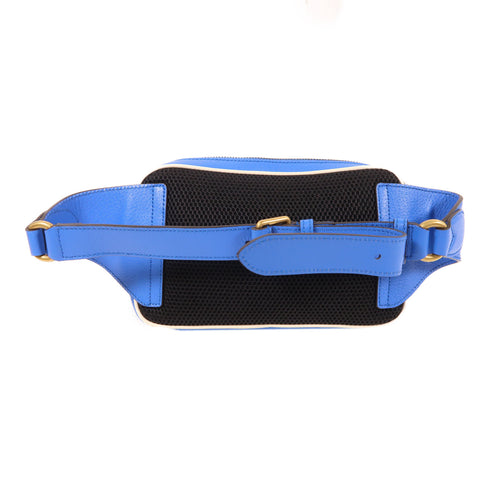 GUCCI GG Gucci X Adidas Waist Bag 722141 Leather Blue/White