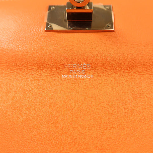 HERMES SHW Toolbox 20 2Way Shoulder Bag Evercolor Leather L5 Crevette Orange