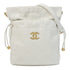CHANEL Quilted CC GHW Chain Shoulder Bag AS2985 Lambskin Leather White