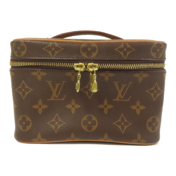 LOUIS VUITTON LV GHW Nice Mini Vanity Bag HandBag M44495 Monogram Brown v1
