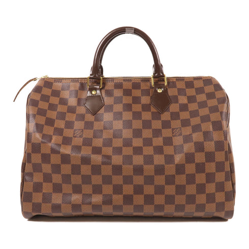 LOUIS VUITTON LV GHW Speedy 35 Handbag N41523 Damier Brown v1