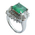 FINE JEWELRY 2.41ct Emerald 1.26ct Diamond Ring US#5.75 PT 850 Platinum