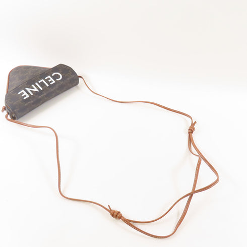 CELINE Shoulder Bag 195902 PVC Coated Canvas Brown