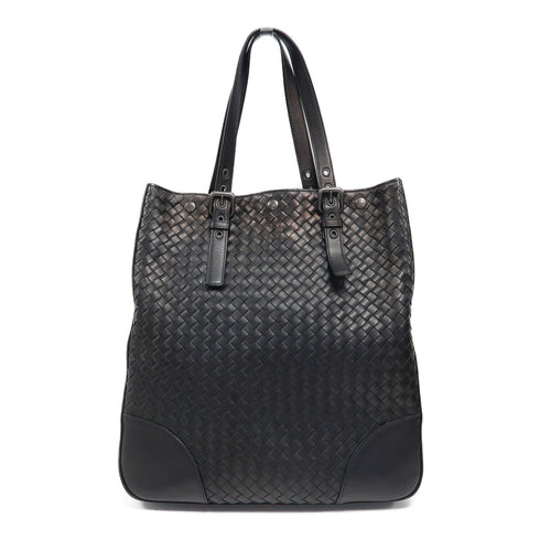 BOTTEGA VENETA BV Tote Bag Shoulder Bag Intrecciato Leather Black