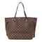 LOUIS VUITTON LV GHW Neverfull MM Shoulder Tote Bag N51105 Damier Ebene Brown v1
