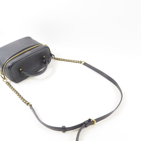 LOUIS VUITTON LV Vanity Case Chain Shoulder Bag M45598 Monogram Empreinte Black