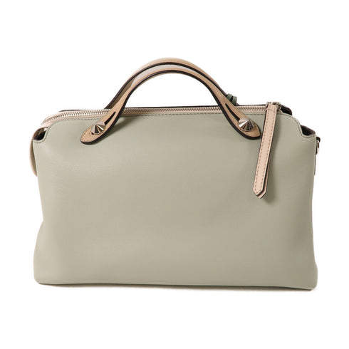 FENDI SHW By The Way 2 Way Shoulder Bag 8B2124-5QJ Calfskin Leather Green Beige